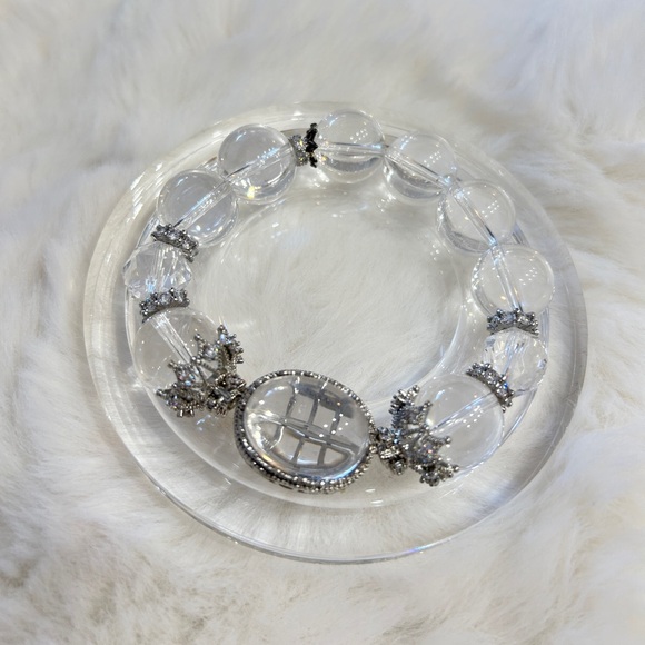 Pure Natural Clear Quartz  for Attracting Luck  Positive EnergyCrystal bracelet - Picture 1 of 6